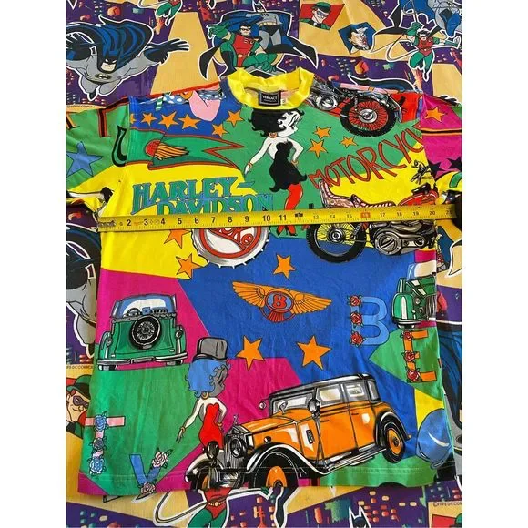 Versace x Betty size Medium Tshirt tee boop coke cola Harley Davidson vintage Be - Picture 3 of 7